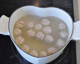 ほうれん草と肉団子のスープ作り方4写真