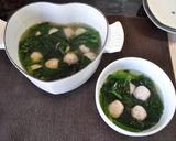 ほうれん草と肉団子のスープ作り方6写真