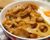 焼き肉のたれで✿シャキ②蓮根と豚バラ丼✿作り方4写真