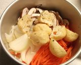 たっぷり野菜とがんもの食べるカレースープ作り方1写真