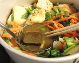 たっぷり野菜とがんもの食べるカレースープ作り方3写真