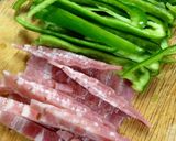お弁当に♪ベーコンとピーマンの中華風炒め作り方1写真
