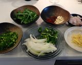 香港風、牛肉を使った焼きうどん作り方1写真