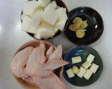 ✿手羽先＆大根のこってり煮♪炊飯器✿作り方1写真