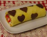 ハートがいっぱい♡くるくるロールケーキ作り方14写真