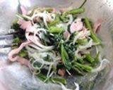 空芯菜◇ハム◇玉葱のサラダ作り方4写真
