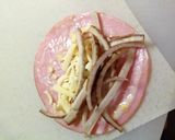 簡単！ゴボウハムの酒粕チーズからし春巻作り方3写真