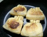 パリッサクッふわ♪キムチ納豆の焼き巾着作り方4写真