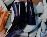 揚げ長ナスとニンジンのドレッシング味作り方2写真