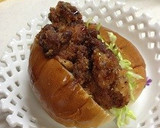 から揚げ簡単リメイク★から揚げサンド作り方3写真