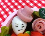 魚肉ソーセージで簡単帽子♡キャラ弁おかず作り方5写真