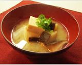 干し椎茸とお豆腐の美味しい味噌汁作り方4写真