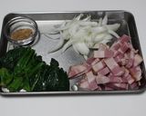 ほうれん草とベーコンのクリームスパゲティ作り方1写真