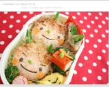 節分＊赤鬼ｸﾝおにぎり弁当(キャラ弁)作り方4写真