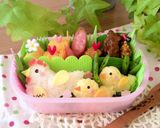 キャラ弁♪にわとり＆ひよこちゃん弁当作り方4写真