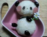 黒豆で簡単☆パンダさんおにぎり作り方6写真