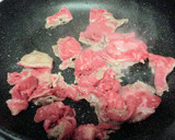 旬の水菜と牛肉のしょうゆ麹煮つけ作り方1写真