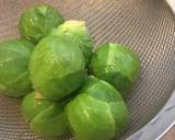 ルクエでスパイシー芽キャベツ蒸し作り方1写真