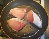 ブリのホイル焼き・トマト＆赤ワインソース作り方2写真