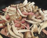 きのことベーコンのガーリック醤油パスタ作り方5写真