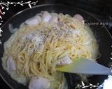 チキンのバジルクリームパスタ☆作り方7写真