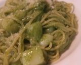 春菊のペーストとジャガイモのパスタ作り方3写真