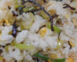 塩こんぶと長ねぎと卵のチャーハン作り方9写真