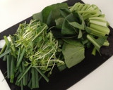 だし醤油で簡単☆ジャコと青菜の炒め物作り方1写真