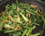 だし醤油で簡単☆ジャコと青菜の炒め物作り方5写真
