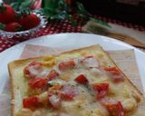 ひよこ豆とトマトのスイートチリトースト作り方4写真