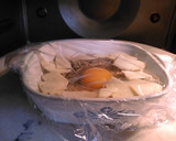 もやしと卵のレンジ蒸しお好み焼き風作り方4写真
