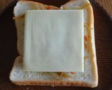 きんぴらごぼうとチーズのトースト♪作り方3写真