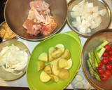 *野菜たっぷりの蒸し鶏・柚子風味*作り方2写真