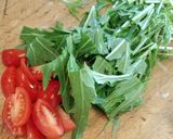 唐揚げと水菜のシャキシャキサラダ作り方3写真