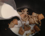 新巻鮭と冷凍ほうれん草のクリームパスタ作り方3写真