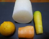 ワカメの茎を使った「ヘルシー五色なます」作り方1写真