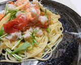 ＊簡単！野菜とエビのペペロンチーノ＊作り方7写真