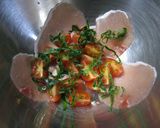 生ハム＆ミニトマト＆チーズのブルスケッタ作り方3写真