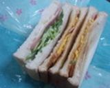 とろ～り卵とハムのトースト作り方6写真