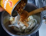 缶詰でつくるインゲンとソーセージの煮込み作り方2写真