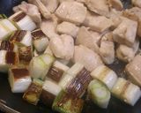 ムネ肉でヘルシーネギマ、照り焼き丼作り方2写真