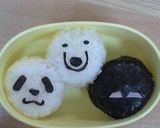 キャラ弁★しろくまカフェ★パンダおにぎり作り方3写真