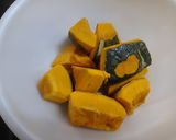 かぼちゃと糸こんにゃくの煮物作り方1写真