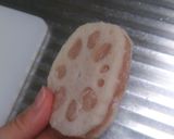 レンコンにミンチを詰める方法作り方3写真