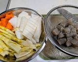 わが家の☆牛スジ煮込み(キムチ)作り方2写真