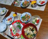 地元産のイサキのお造りにカットミニトマト作り方6写真