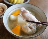 手羽と根菜の中華スープ作り方6写真