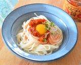 カルディのエビチリ醬のっけ素麺♪作り方4写真