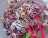 ＊じゃがいもと長ネギと牛肉の甘辛炒め＊作り方3写真