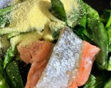 簡単　コーンポタージュほうれん草鮭パスタ作り方10写真